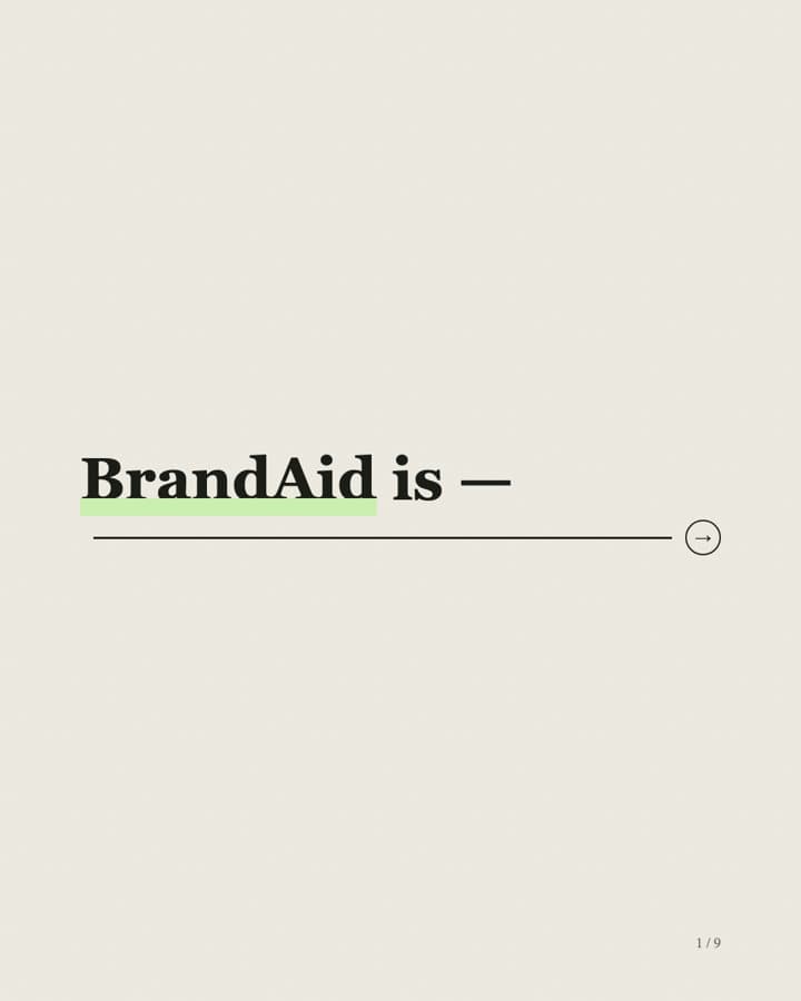 BrandAid is — carousel cover