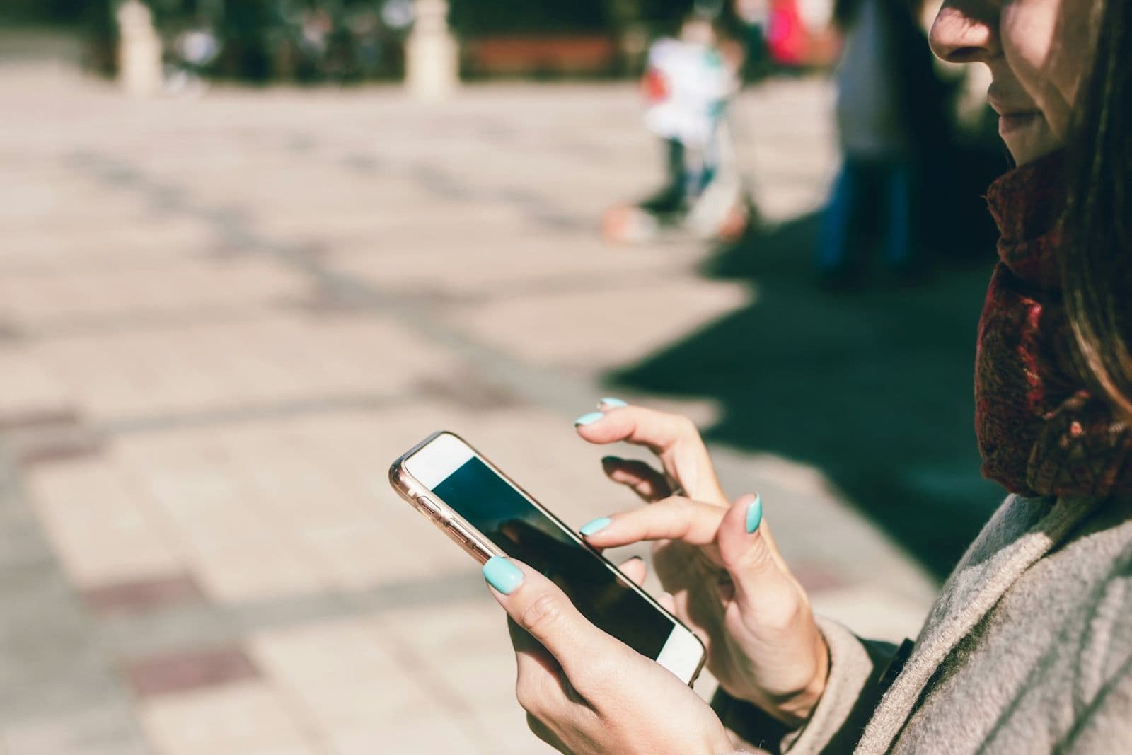Woman browsing on her smartphone